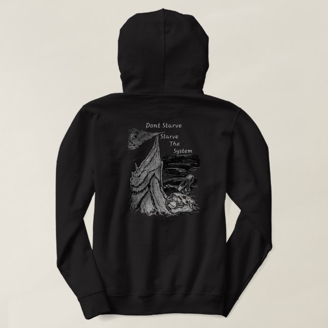 Veste À Capuche Ne pas mourir de faim, affamer le système Beaver T (Design dos)