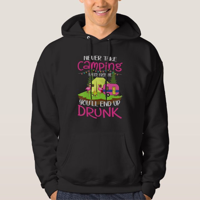 Veste À Capuche Ne prenez jamais de conseils de camping de ma part (Devant)