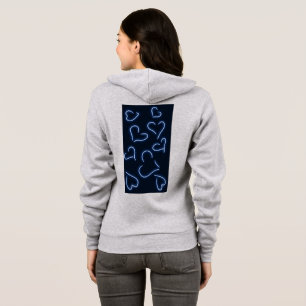 Veste À Capuche Neon Hearts Blue