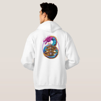 Veste À Capuche Neon Mechanical Dragon Pagoda Emblem Art