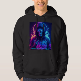 Veste À Capuche NEON SOUL Cyberpunk Skeleton Graffiti Hoodie