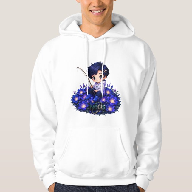 Veste À Capuche Neos Kawaii Zodiaque Verseau (Devant)