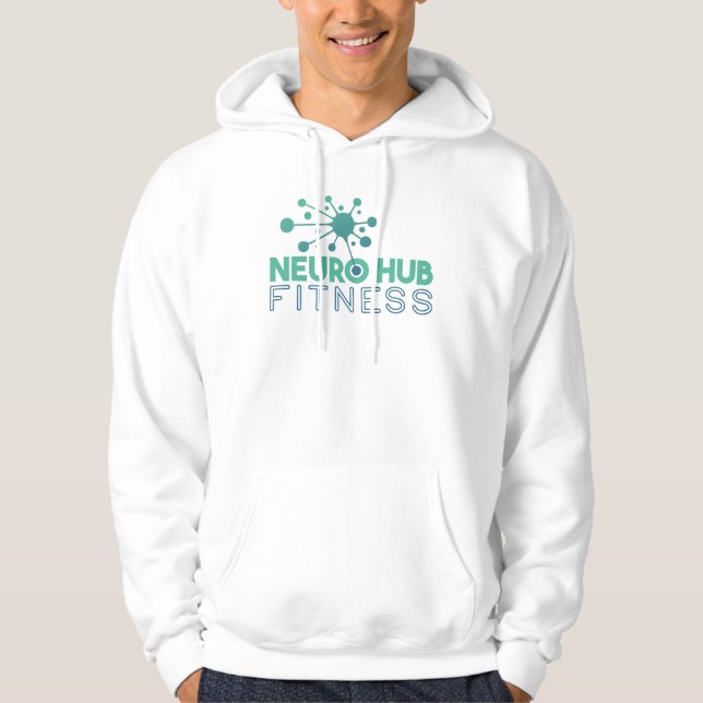 Veste À Capuche Neuro Hub Fitness Men's White Logo Hoodie (Devant)