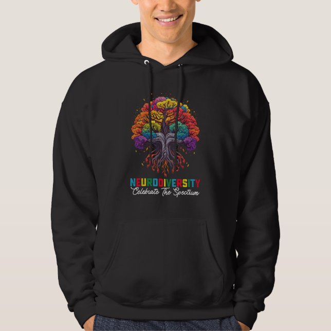 Veste À Capuche Neurodiversité Célébrer le Spectre de l'Autisme (Devant)
