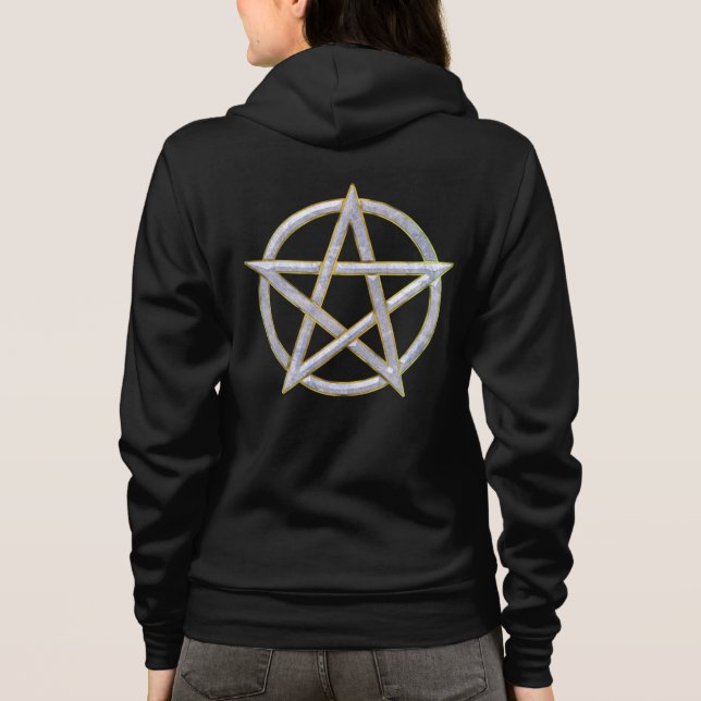 Veste À Capuche Nexus cosmique : Pentagramme de marbre (Dos)