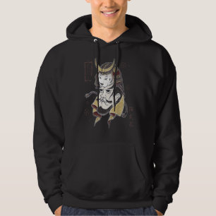 Veste À Capuche Ninja Chat Sur Samurai - Japonais Vintages traditi