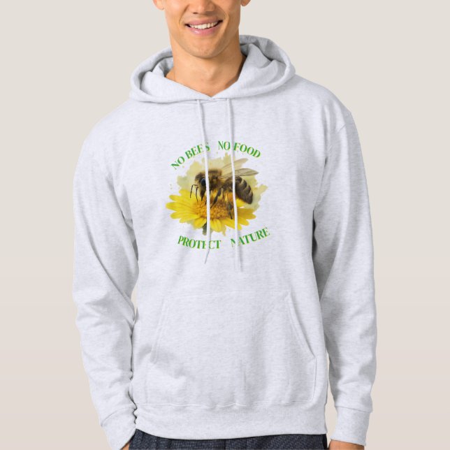 Veste À Capuche No Bees No Food - Protection Nature Hoodie (Devant)