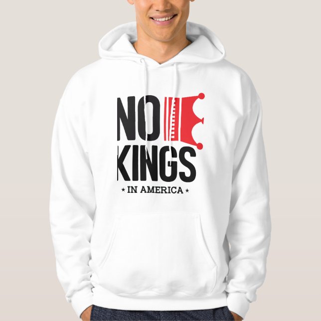 Veste À Capuche No Kings in America Shirt, Anti Trump Shirt, Polit (Devant)