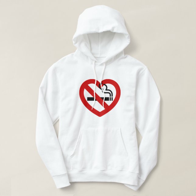 Veste À Capuche No Love For Smoking Sign (Design devant)
