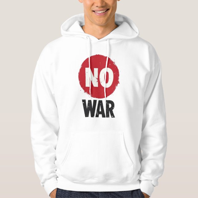 Veste À Capuche NO WAR — Manifestation mondiale pour la paix (Devant)