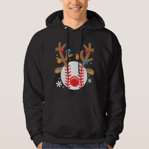 Veste À Capuche Noel amusant de Reindeer de baseball