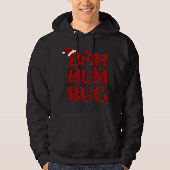 Veste À Capuche Noël Bah Humbug Shirt-Xmas Humbug Santa Hat (Devant)
