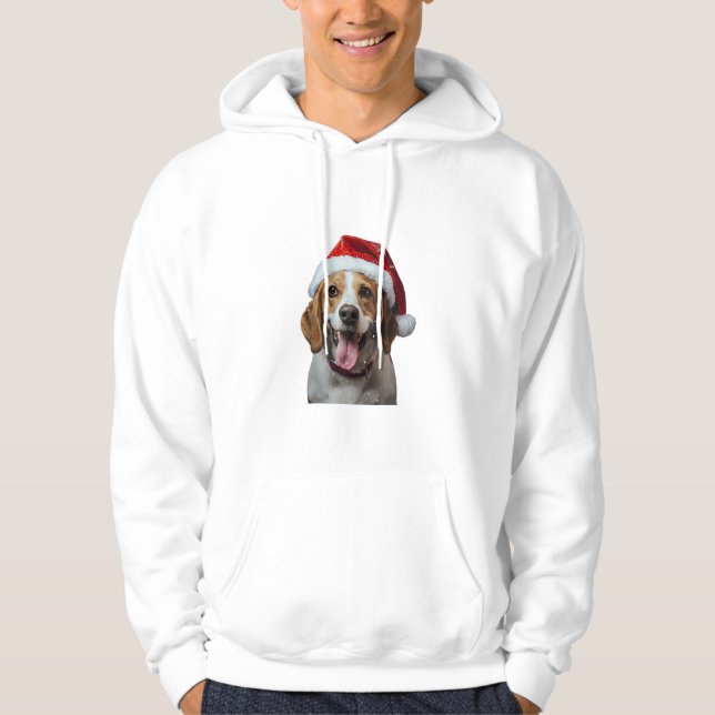Veste À Capuche Noël beagle (Devant)