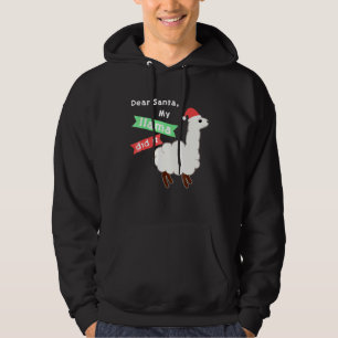 Veste À Capuche Noël Cher Père Noël ma lama l'a fait