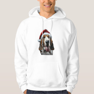 Veste À Capuche Noël de Basset Hound