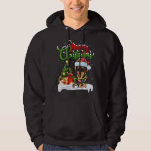 Veste À Capuche Noël Décorations Père Noël Dachshund Chien Noël