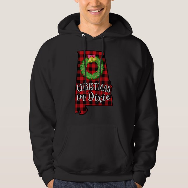 Veste À Capuche Noël en Alabama à Dixie Buffalo Red Plaid Sud (Devant)