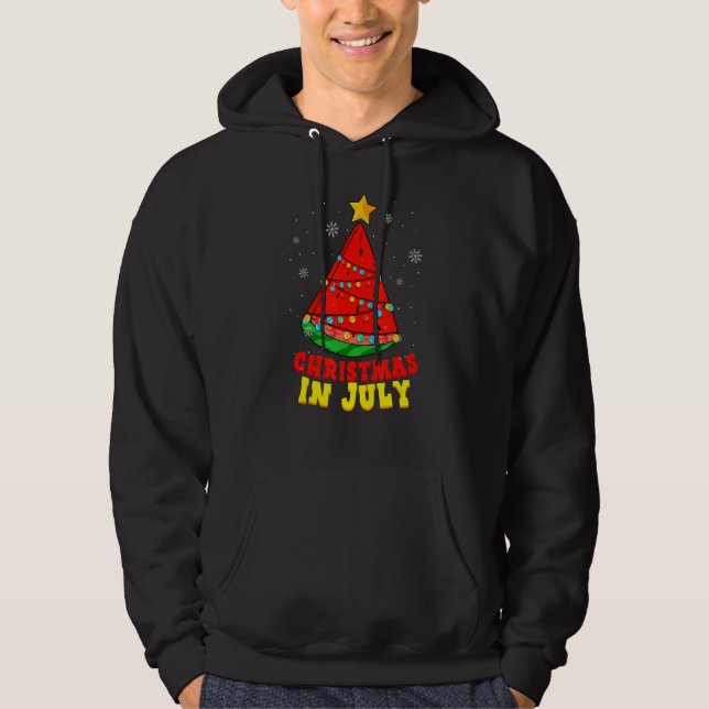Veste À Capuche Noël En Juillet Parc Été Lumière Arbre De Pastèque (Devant)