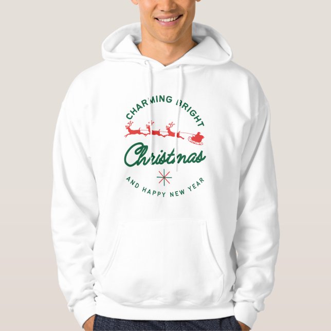 Veste À Capuche Noël lumineux et charmant (Devant)