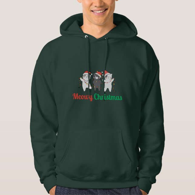 Veste À Capuche Noël Meowy (Devant)