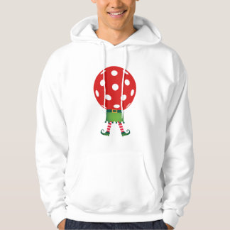 Veste À Capuche Noël Pickleball Sweatshirt Pickleball Elf Rouge