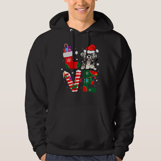 Veste À Capuche Noël Shih Tzu Santa Claus (Devant)