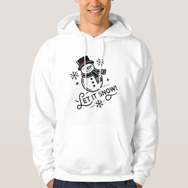 Veste À Capuche Noël Snowman Laisser Neige (Devant)