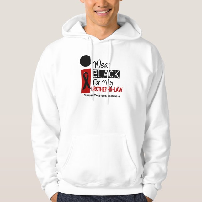 Veste À Capuche Noir d'usage du mélanome I pour mon beau-frère 9 (Devant)