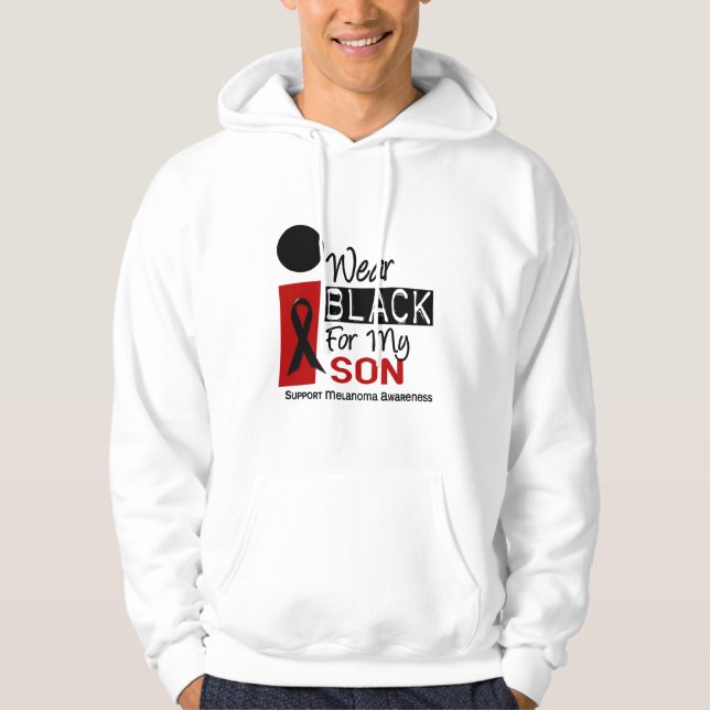 Veste À Capuche Noir d'usage du mélanome I pour mon fils 9 (Devant)
