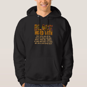 Veste À Capuche Noir Mélangé Au Beurre De Shea Melanin Afro-Améric