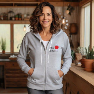 Veste À Capuche Nom de l'enseignant avec Apple