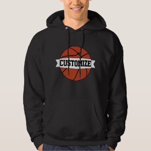 Veste À Capuche Nom de l'équipe de basket Nom du joueur Nom et num