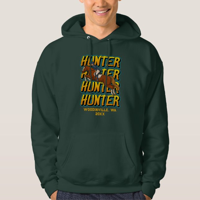 Veste À Capuche Nom de l'événement ou de l'emplacement du cheval d (Devant)