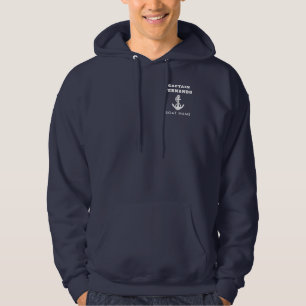 Veste À Capuche Nom du bateau Ancre nautique Équipage Swag