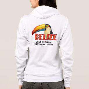 Veste À Capuche Nom et texte personnalisés BELIZE Toucan