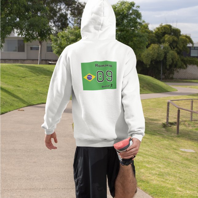 Veste À Capuche Nom personnalisé de la sélection du Brésil sur équ (Créateur téléchargé)