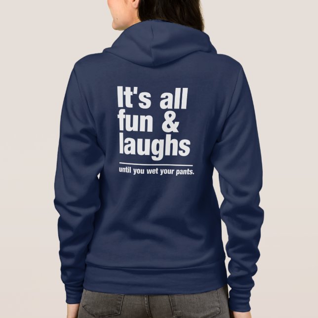 Veste À Capuche Nom personnalisé FUN & LAUGHS (Dos)