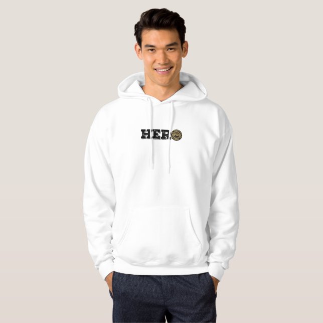 Veste À Capuche Nom personnalisé, héros du pompier (Devant entier)
