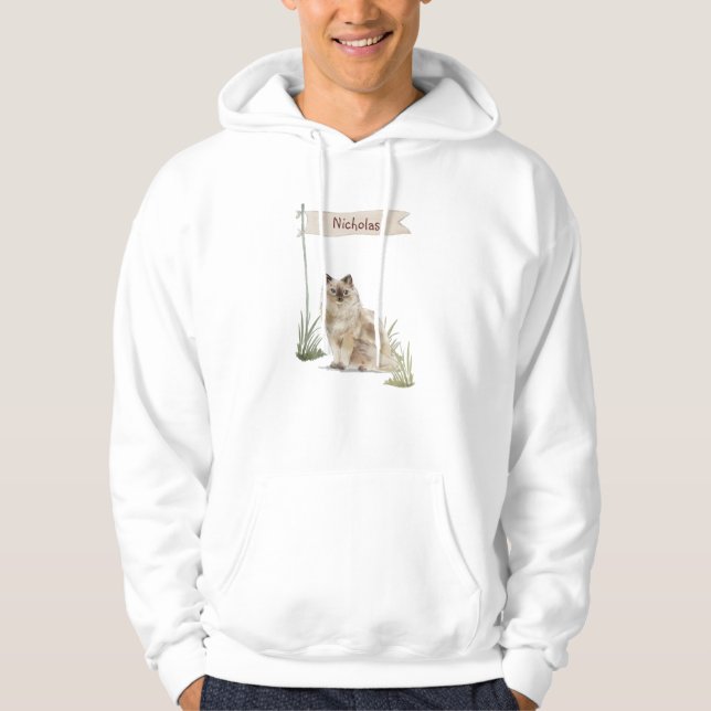 Veste À Capuche Nom personnalisé Ragdoll Chat Pet (Devant)