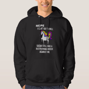Veste À Capuche Non, Je Ne Peux Pas Aller En Enfer Unicornes