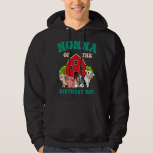 Veste À Capuche Nonna Of Anniversaire Boy Farm Animal Famille Anni