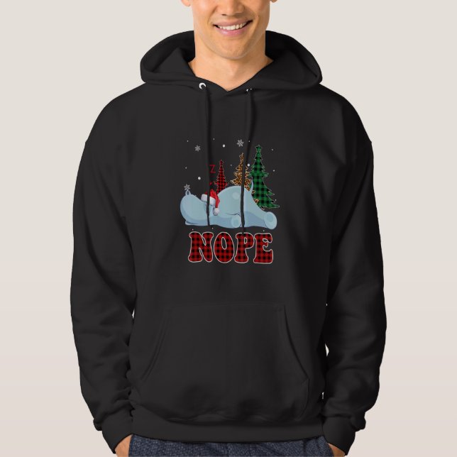 Veste À Capuche Nope Hippo Tree Buffalo Red Plaid Leopard Christma (Devant)