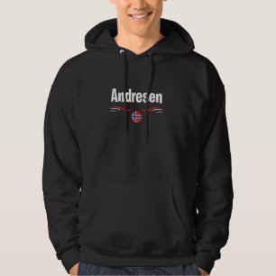 Veste À Capuche Norvège Drapeau T Nom norvégien Andresen