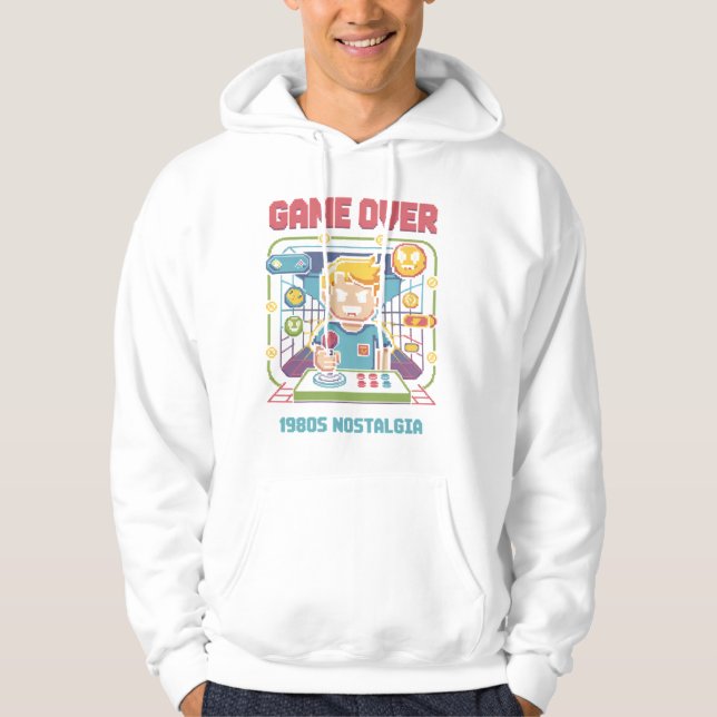 Veste À Capuche Nostalgie des joueurs des années 1980 - Graphique  (Devant)