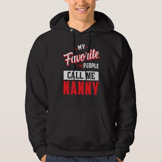 Veste À Capuche Nounou Mon Peuple Préféré M'Appelle Nounou (Devant)