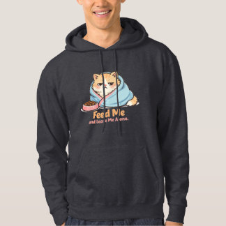 Veste À Capuche Nourris-Moi et Laisse-Moi Seul Chat Endormi Drôle