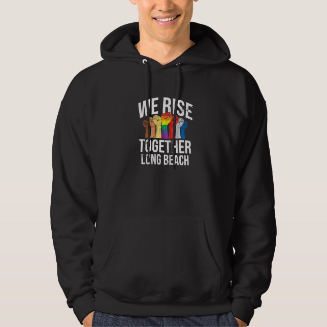 Veste À Capuche Nous Nous Retrouvons Ensemble Long Beach Lgbtq Cal (Devant)