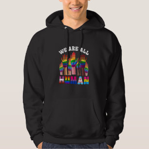 Veste À Capuche Nous sommes tous humains LGBTQ Gay pride Mois Rain