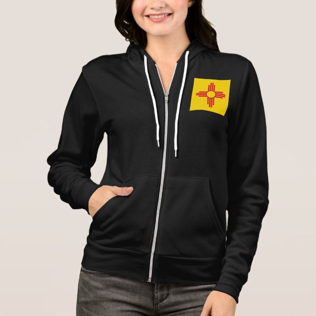 Veste À Capuche Nouveau-Mexique État Drapeau (Devant)