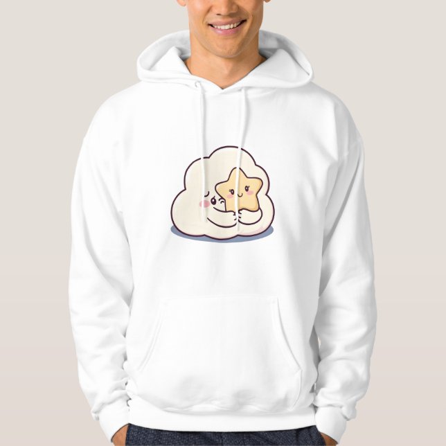 Veste À Capuche Nuage timide Accrocher une étoile - Dreammous Sky  (Devant)